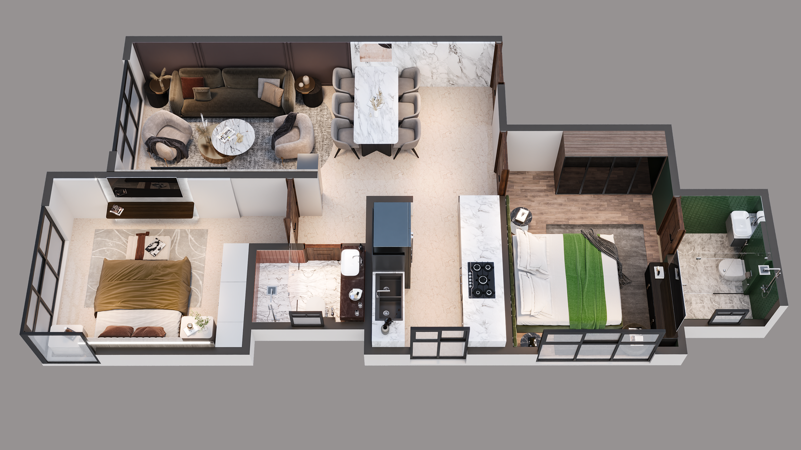 Redevelopment at Andheri isometric render