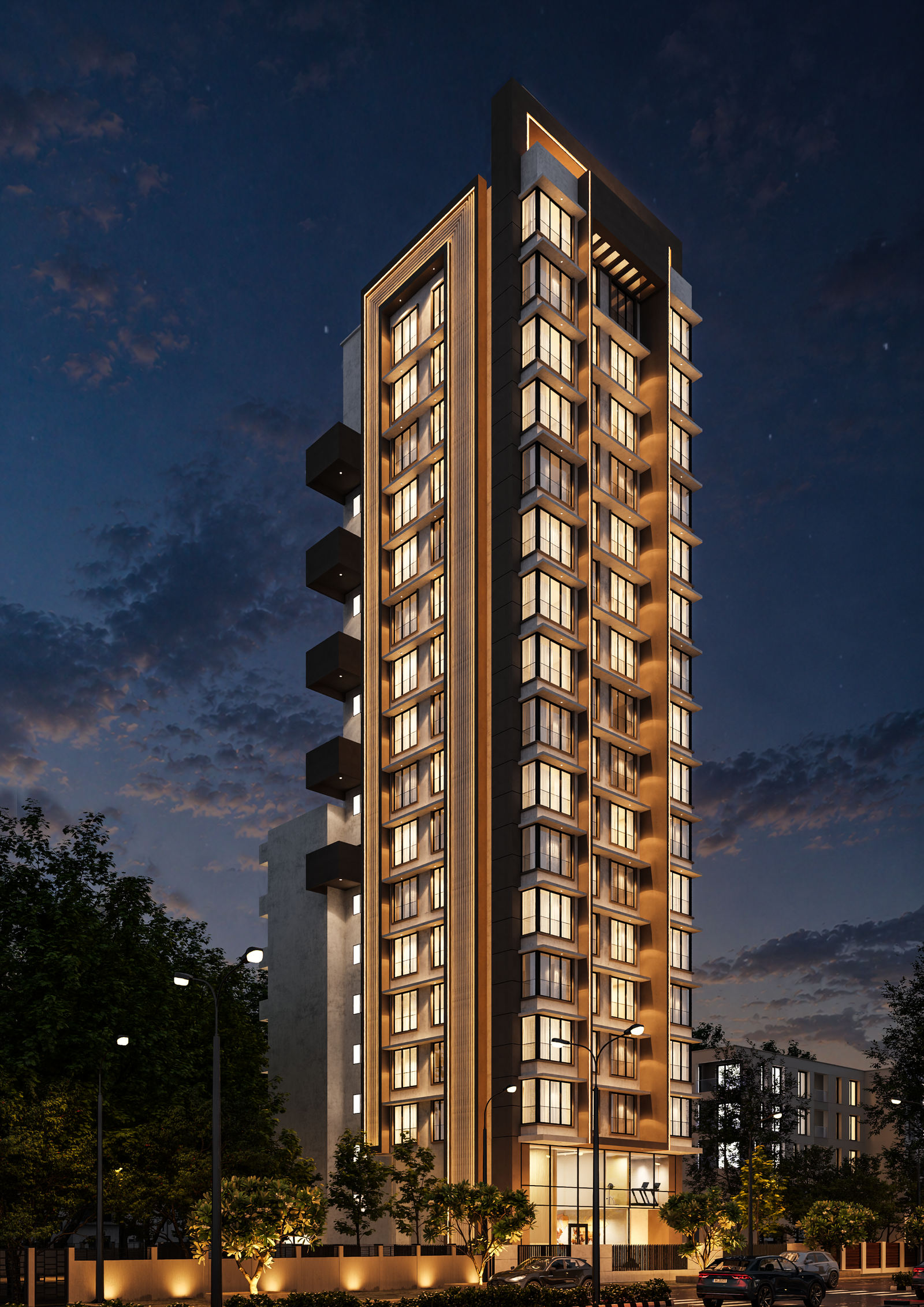 Redevelopment at Andheri night render